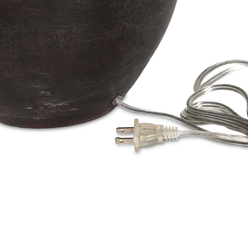 Mays Table Lamp - Aged Black Terracotta