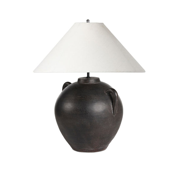Mays Table Lamp - Aged Black Terracotta