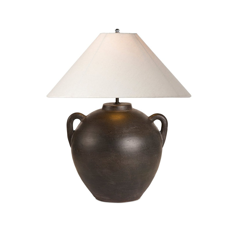 Mays Table Lamp - Aged Black Terracotta