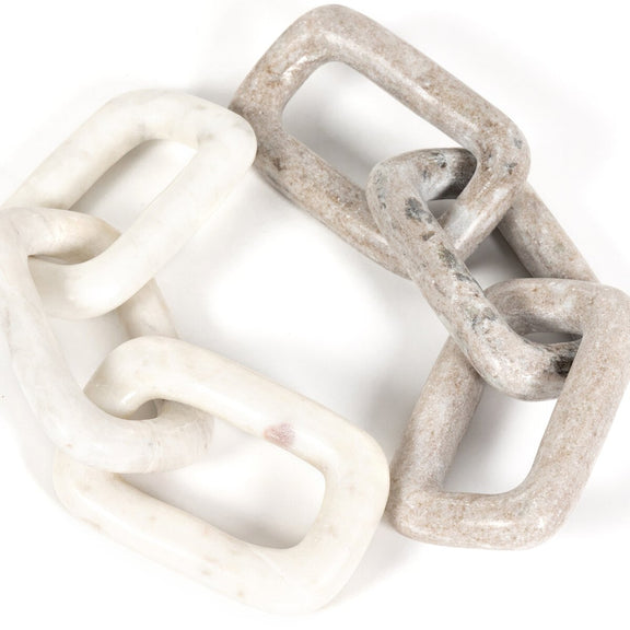 Marble Chain - Creamy Taupe Marble