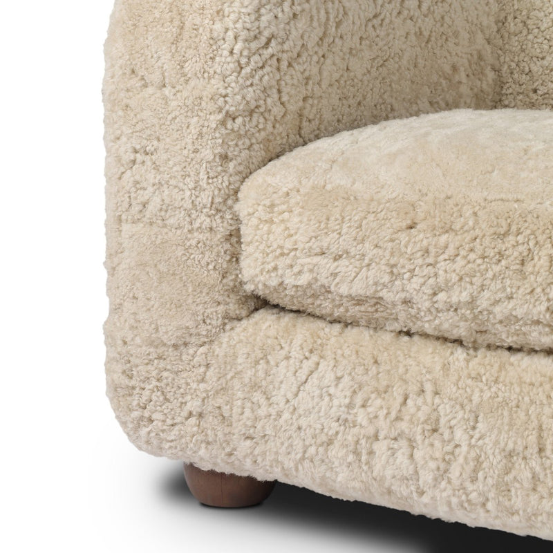 Gidget Sofa - Beige Shearling