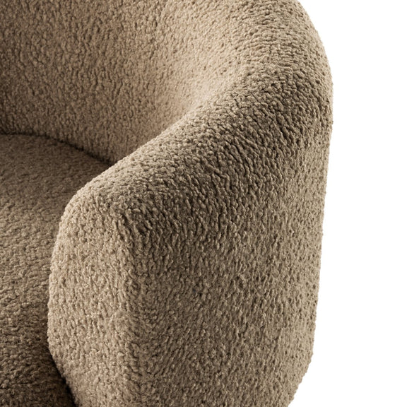 Tybalt Swivel Chair - Sheepskin Camel