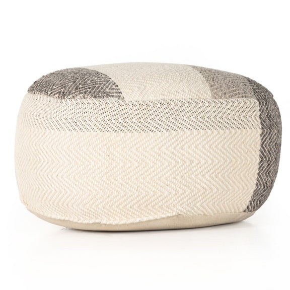 Color Block Floor Cushion - Brown, Cream