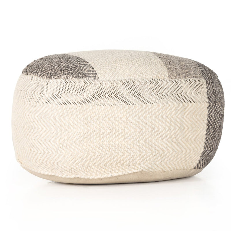 Color Block Floor Cushion - Brown, Cream