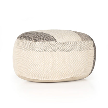Color Block Floor Cushion - Brown, Cream