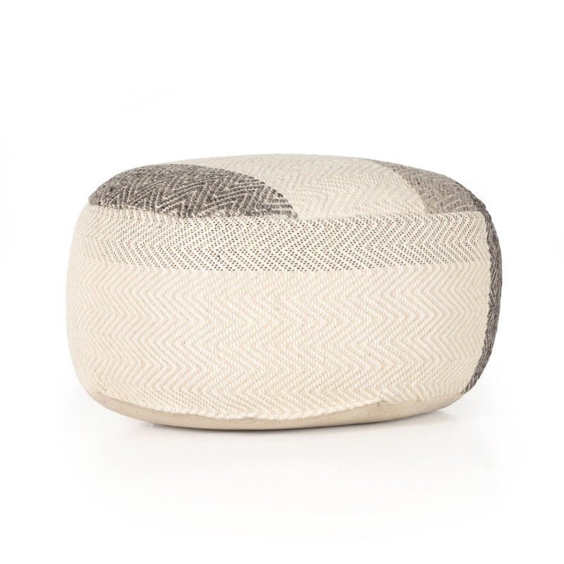Color Block Floor Cushion - Brown, Cream