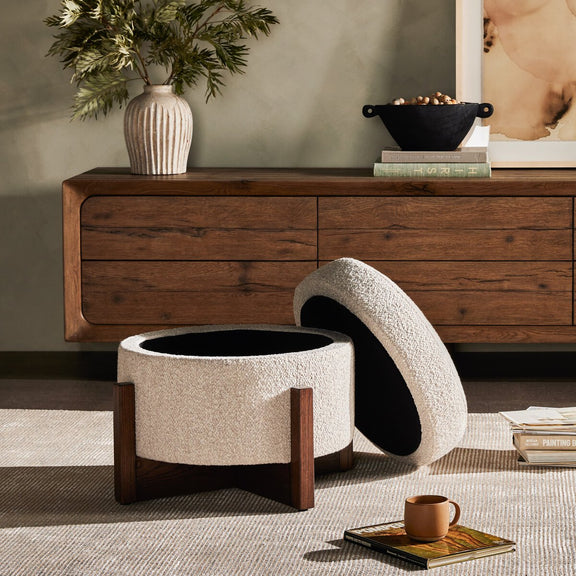 Esben Storage Ottoman - Sattley Fog