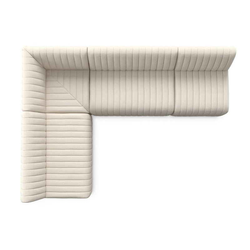 Augustine Dining Banquette, L-Shape - Capri Oatmeal
