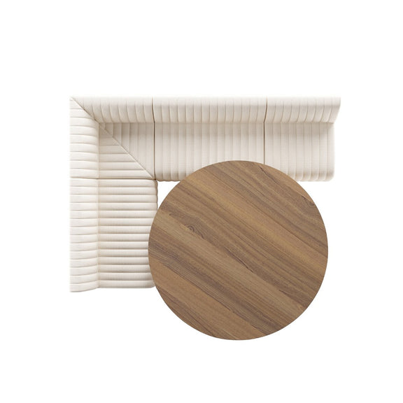 Augustine Dining Banquette, L-Shape - Capri Oatmeal