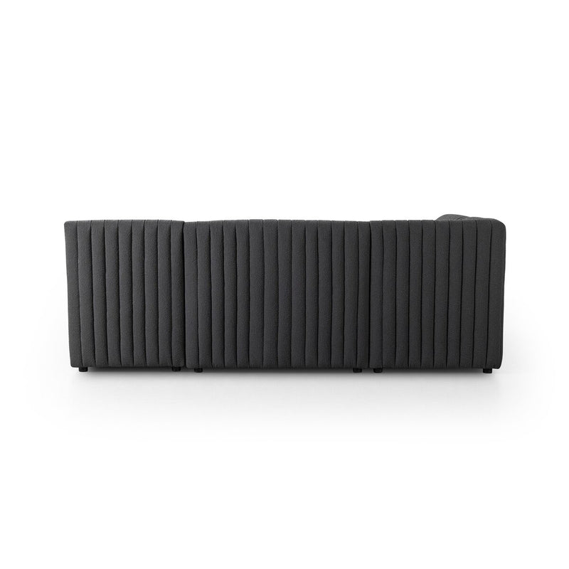 Augustine Dining Banquette, L-Shape - Fiqa Boucle Charcoal