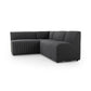 Augustine Dining Banquette, L-Shape - Fiqa Boucle Charcoal
