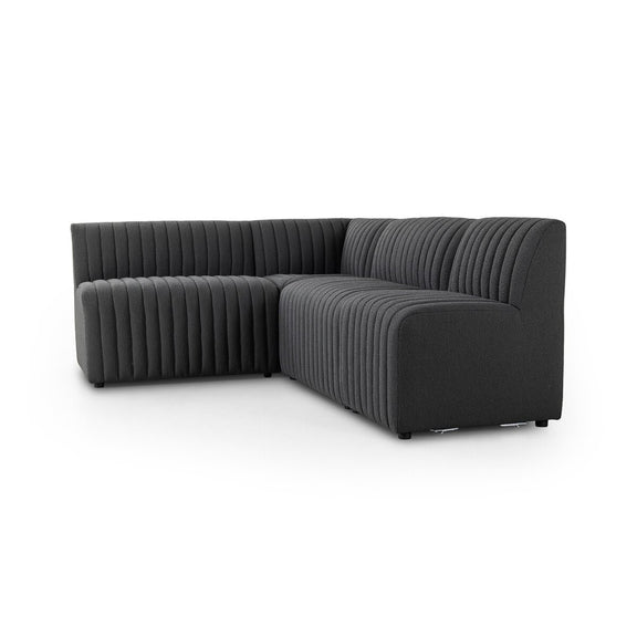 Augustine Dining Banquette, L-Shape - Fiqa Boucle Charcoal
