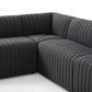 Augustine Dining Banquette, L-Shape - Fiqa Boucle Charcoal