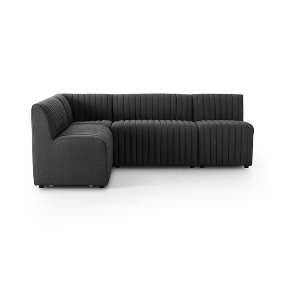 Augustine Dining Banquette, L-Shape - Fiqa Boucle Charcoal