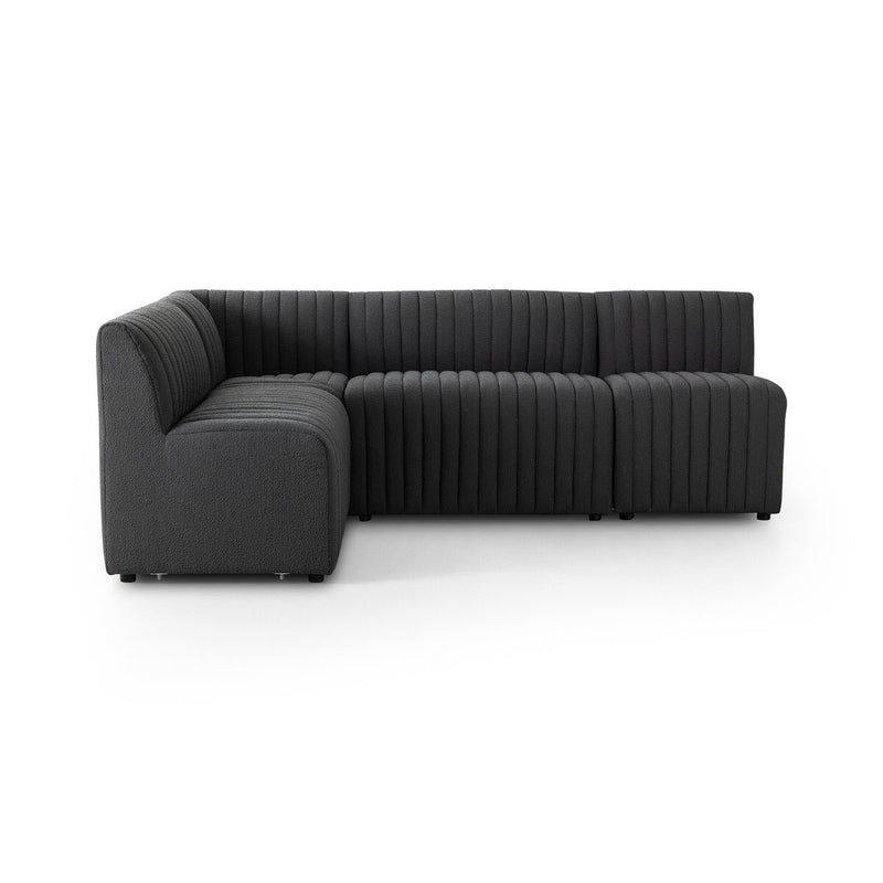 Augustine Dining Banquette, L-Shape - Fiqa Boucle Charcoal