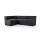 Augustine Dining Banquette, L-Shape - Fiqa Boucle Charcoal