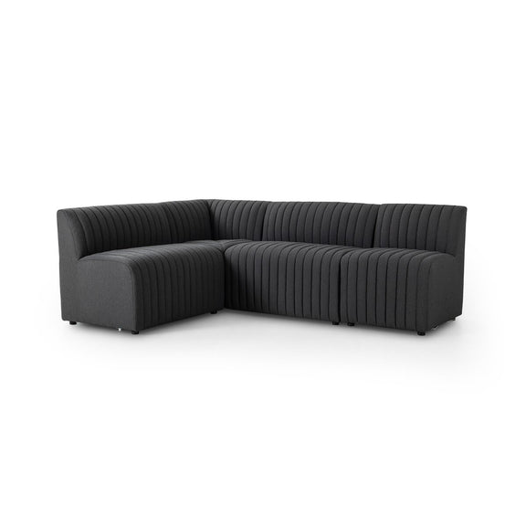 Augustine Dining Banquette, L-Shape - Fiqa Boucle Charcoal