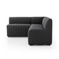 Augustine Dining Banquette, L-Shape - Fiqa Boucle Charcoal