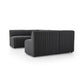 Augustine Dining Banquette, U Shape - Fiqa Boucle Charcoal