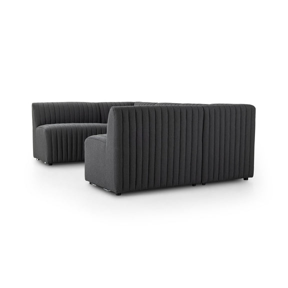Augustine Dining Banquette, U Shape - Fiqa Boucle Charcoal