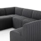Augustine Dining Banquette, U Shape - Fiqa Boucle Charcoal