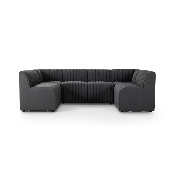 Augustine Dining Banquette, U Shape - Fiqa Boucle Charcoal