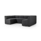 Augustine Dining Banquette, U Shape - Fiqa Boucle Charcoal