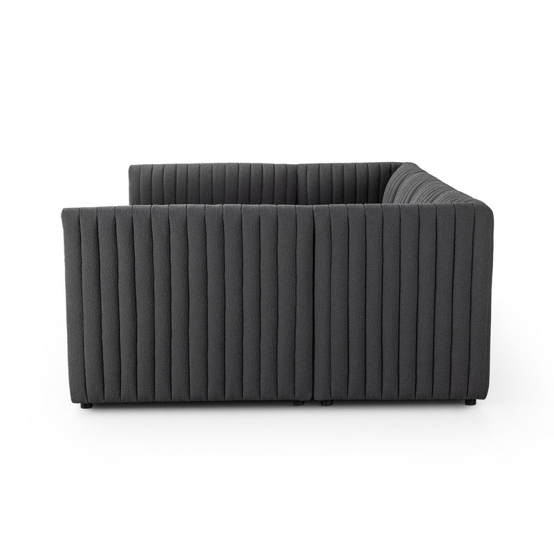 Augustine Dining Banquette, U Shape - Fiqa Boucle Charcoal