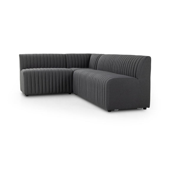 Augustine Dining Banquette, L-Shape - Fiqa Boucle Charcoal