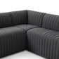 Augustine Dining Banquette, L-Shape - Fiqa Boucle Charcoal