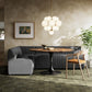 Augustine Dining Banquette, L-Shape - Fiqa Boucle Charcoal