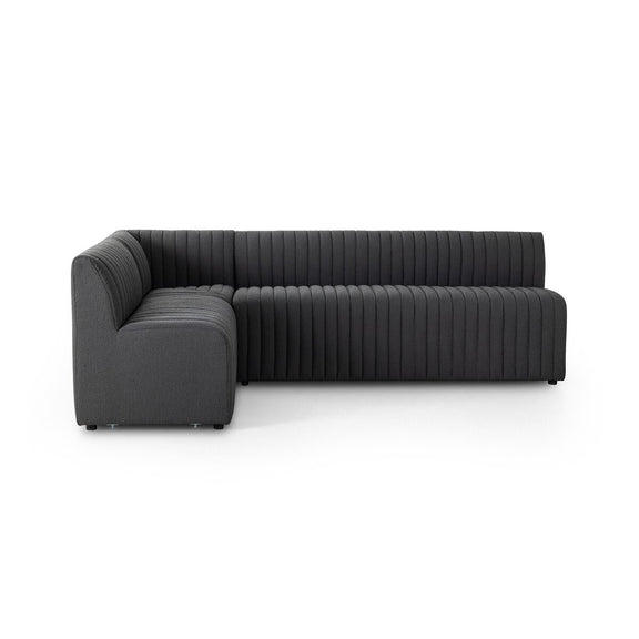 Augustine Dining Banquette, L-Shape - Fiqa Boucle Charcoal