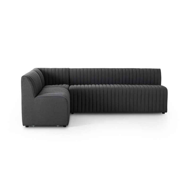 Augustine Dining Banquette, L-Shape - Fiqa Boucle Charcoal