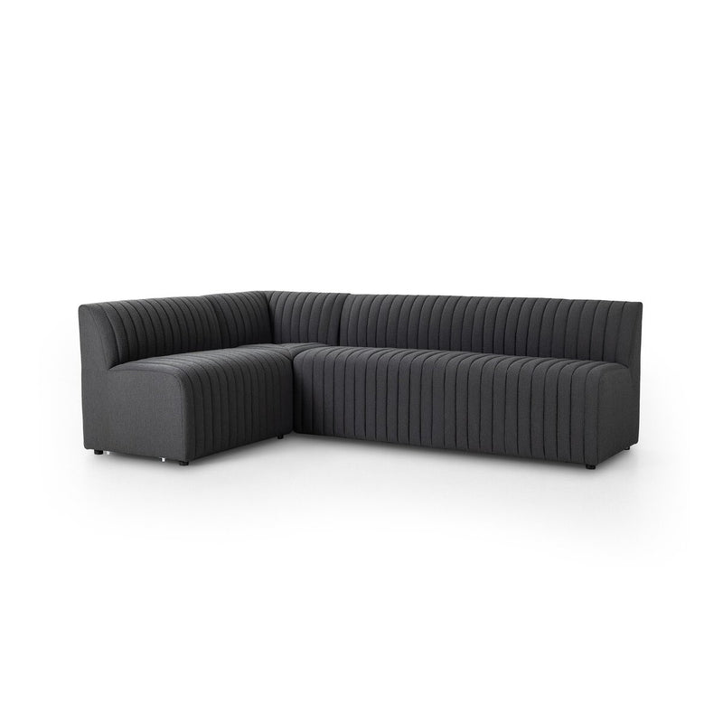 Augustine Dining Banquette, L-Shape - Fiqa Boucle Charcoal