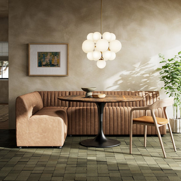 Augustine Dining Banquette, L-Shape - Palermo Drift