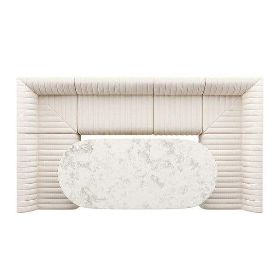 Augustine Dining Banquette, U Shape - Capri Oatmeal