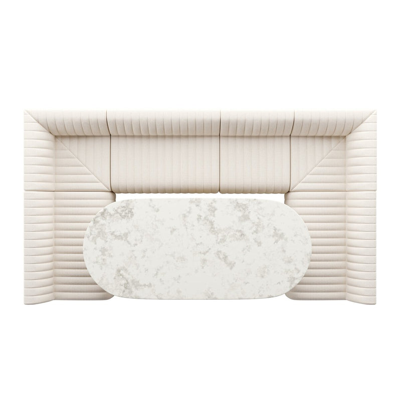 Augustine Dining Banquette, U Shape - Capri Oatmeal