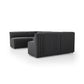 Augustine Dining Banquette, U Shape - Fiqa Boucle Charcoal