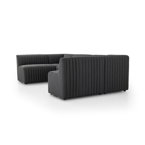Augustine Dining Banquette, U Shape - Fiqa Boucle Charcoal