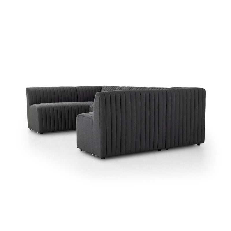 Augustine Dining Banquette, U Shape - Fiqa Boucle Charcoal