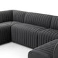 Augustine Dining Banquette, U Shape - Fiqa Boucle Charcoal