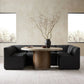 Augustine Dining Banquette, U Shape - Fiqa Boucle Charcoal
