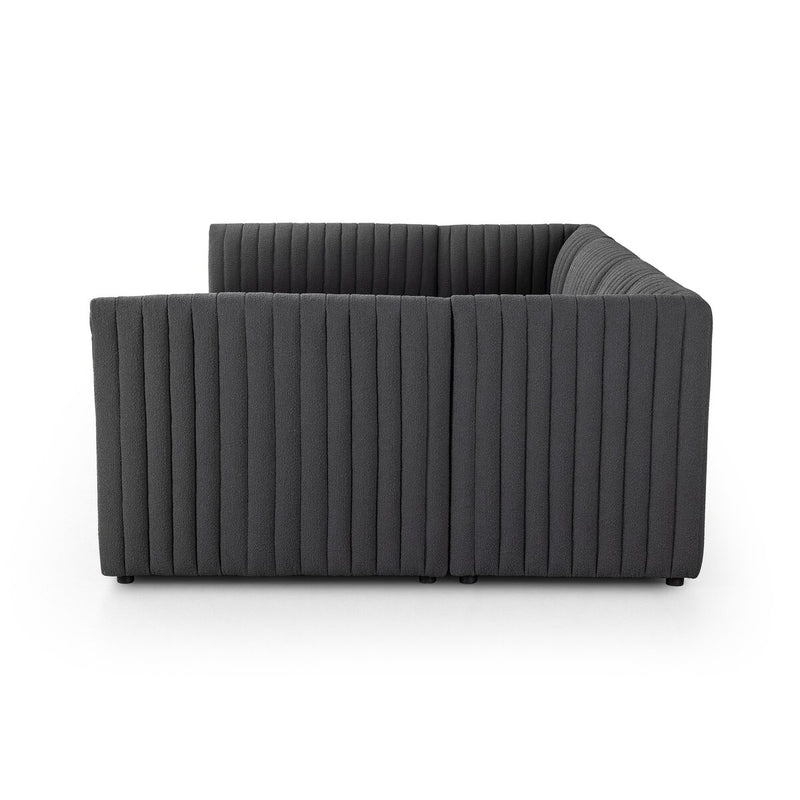 Augustine Dining Banquette, U Shape - Fiqa Boucle Charcoal