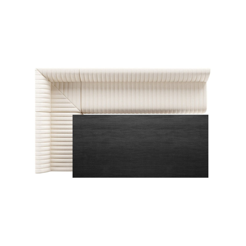 Augustine Dining Banquette, L-Shape - Capri Oatmeal