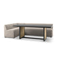 Augustine Dining Banquette, L-Shape - Orly Natural