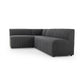 Augustine Dining Banquette, L-Shape - Fiqa Boucle Charcoal