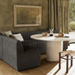 Augustine Dining Banquette, L-Shape - Fiqa Boucle Charcoal