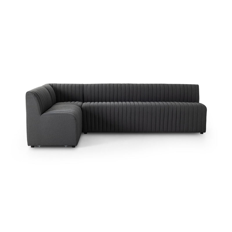 Augustine Dining Banquette, L-Shape - Fiqa Boucle Charcoal