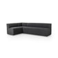 Augustine Dining Banquette, L-Shape - Fiqa Boucle Charcoal