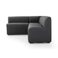 Augustine Dining Banquette, L-Shape - Fiqa Boucle Charcoal